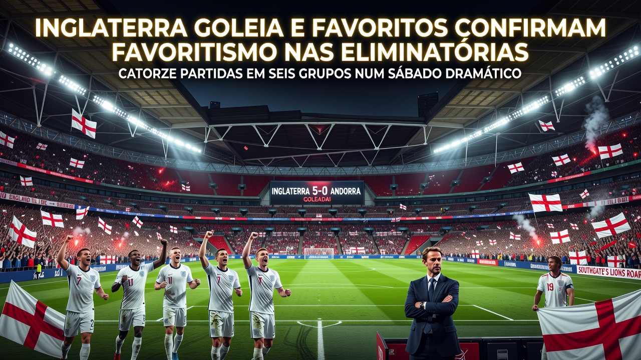 Inglaterra Goleia e Favoritos Confirmam Favoritismo nas Eliminatórias